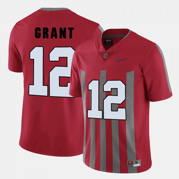 Ohio State Buckeyes Doran Grant Men's #12 Red College Football Jersey 2404KVTK2